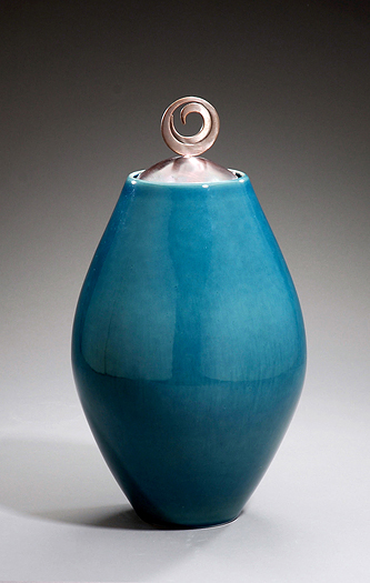 Ovoid Urn: Cerulean by Carol Green - Click Image to Close